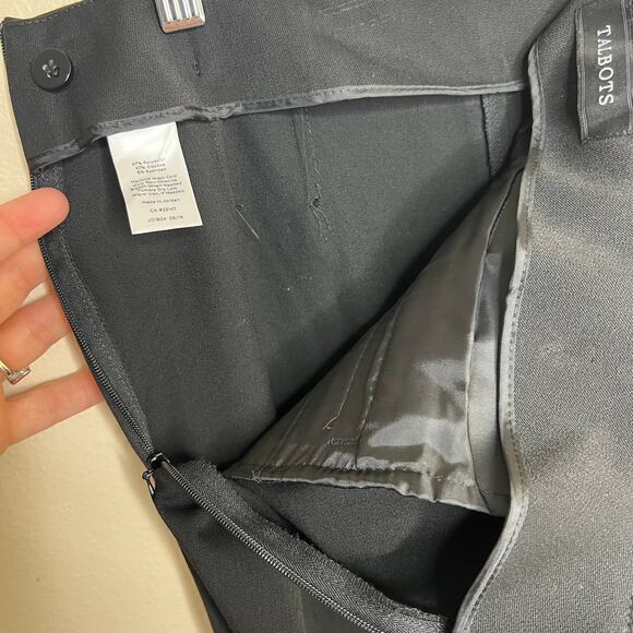 Talbots Bi-Stretch Straight Leg Curvy Black Pant 6 - Picture 8 of 11